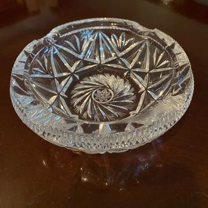 Vintage crystal cut  ash tray
